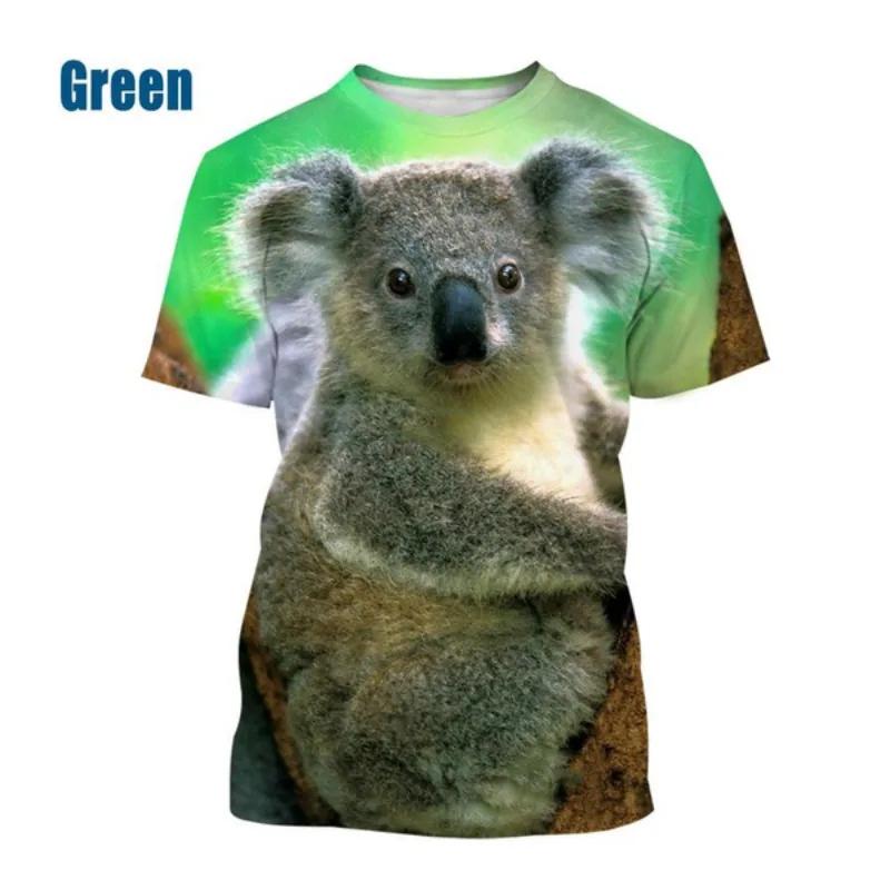 Koala Bear 3D Graphic T Shirts Men's Clothing Tees TopCute Animal Unisex Street Casual Harajuku T-shirt