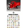 1:15 Scale Alloy Tricycle Model Toy Car Sound Light Pull Back Metal Diecast Transport Vehicles Models Boys Gifts Ornaments