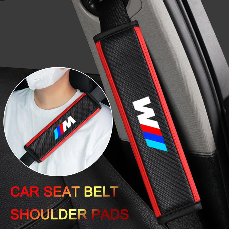2pcs Car Safety Shoulder Cover Seat Belt Pads Strap Padding for BMW M Performance E30 E34 E36 F21 F30 F35 M3 M5 X1 X3 Accessory Dnsh52