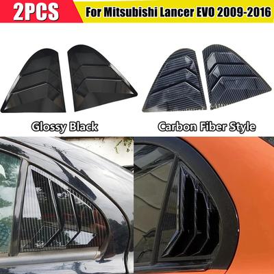 For Mitsubishi Lancer EX X EVO 2008-2018 ABS Plastic Rear Window Quarter Louver Cover Side Vent Trim Car Adhesive Accessories