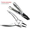 Jewelry Metalworking Three-Piece Pliers Set: Needle-Nose, Flat-Nose, Round-Nose, Anti-Slip Handles with Spring