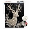 Pearl Deer Frameless Pearl Painting Kit Elegant Bead Art Canvas Aesthetic Wall Decor Relaxing Handmade Craft Gift for Home