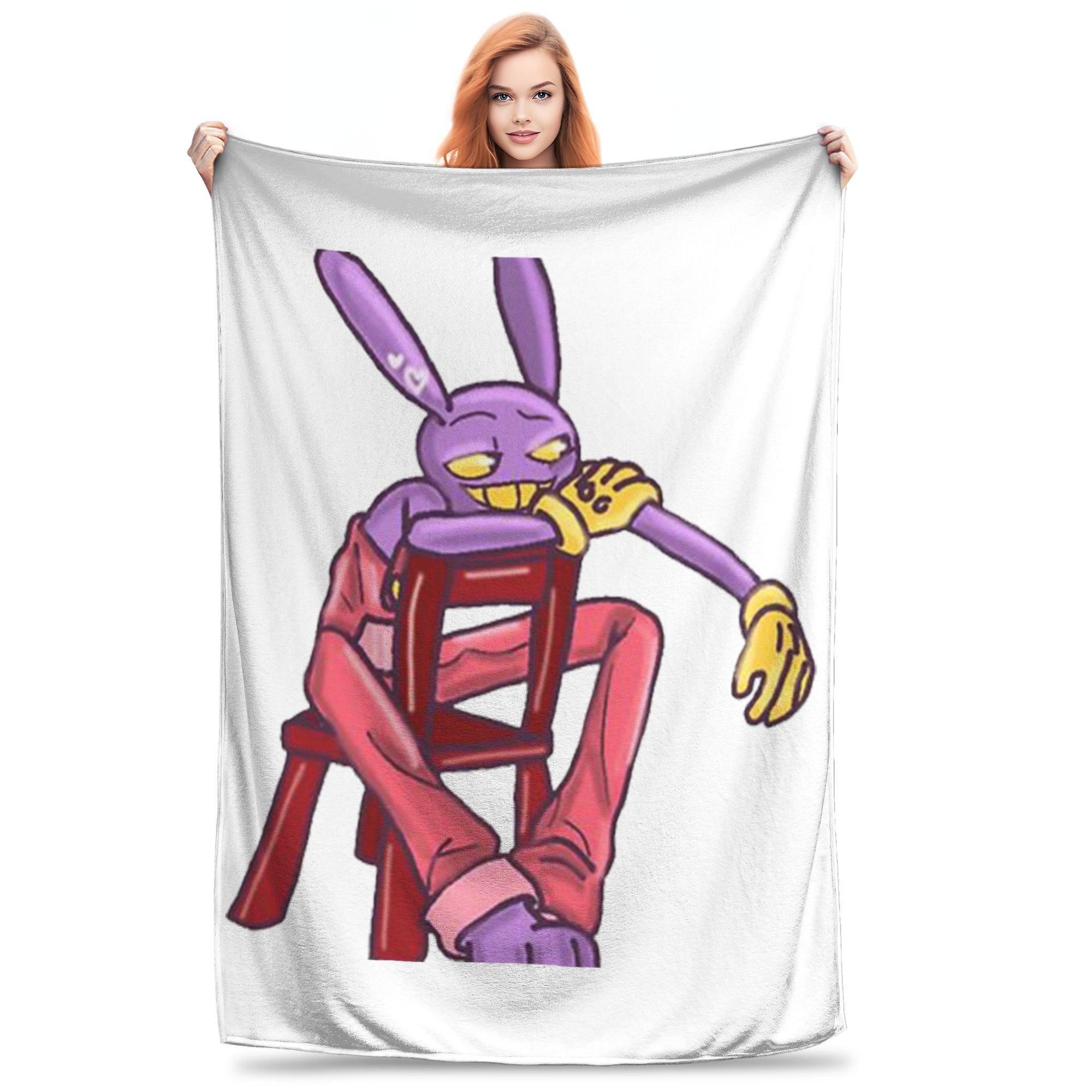 

Фланелевый плед Jax The Amazing Digital Circus Теплые плюшевые одеяла Мягкое постельное белье для кровати Гостиная Дом Путешествия Диван 30x40in