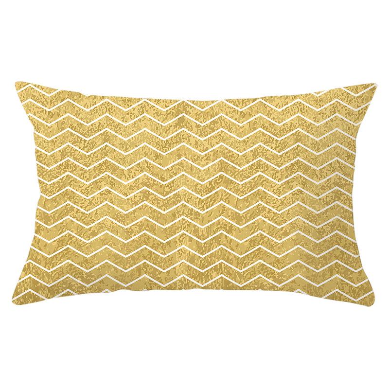 New Christmas Peach Skin Waist Pillowcase Gold Series Sofa Cushion Cover Bedside Pillow Cover