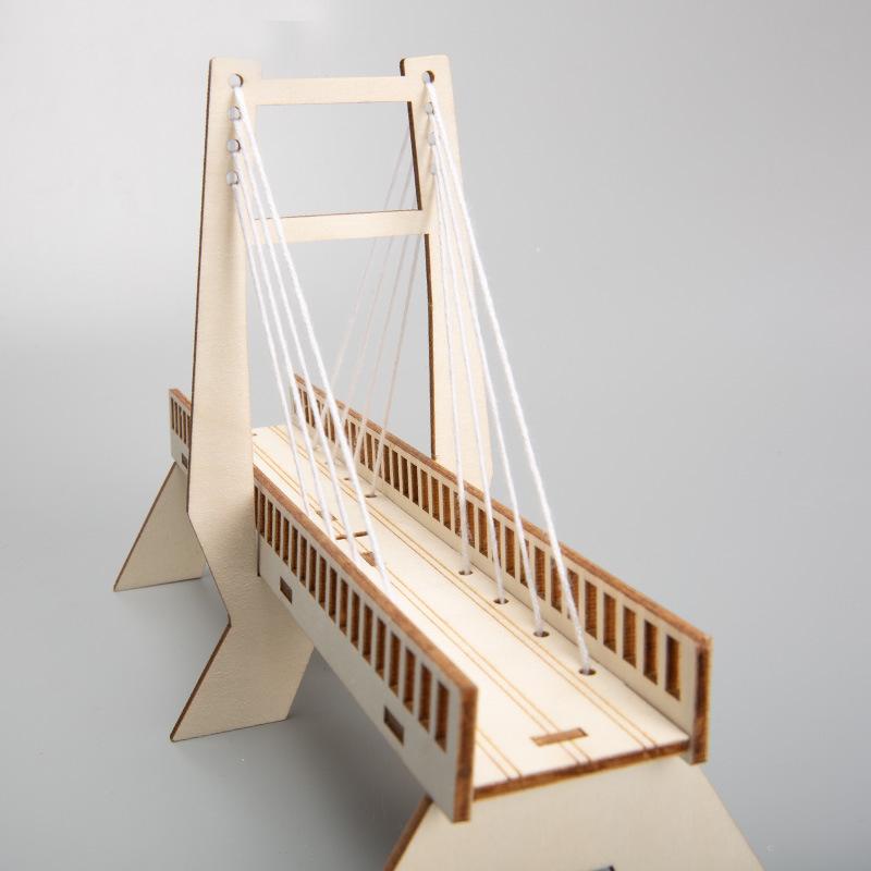 Technology Production Small Invention DIY Manual Cable-stayed Bridge Students Mechanics Physics STEAM Scientific Experimental Equipment