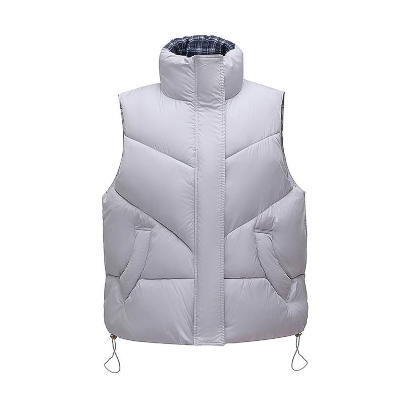 Splicing vest loose fashion vest plaid short autumn and winter versatile women's jacket cotton vest small man