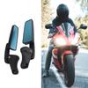 Handlebar Mount Mirrors Motorcycle Scooter Blue Glass Rearview Mirror Universal Motorbike Rear Mirror Angle Adjustable