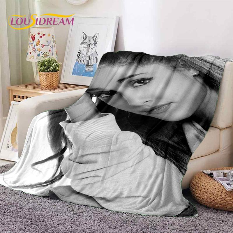 3D Ariana Grande Cat Ari Singer Soft Blankets,Keep Warm Throw Blanket Comfortable Blanket for Picnic Beds Sofa Home Bedroom Gift