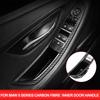 Suitable for Carbon Fiber Inner Handle F10 F11 F18 5Series Armrest Pull Trim Cover 7 Pcs Set 51417225875 51417261933 51417225879