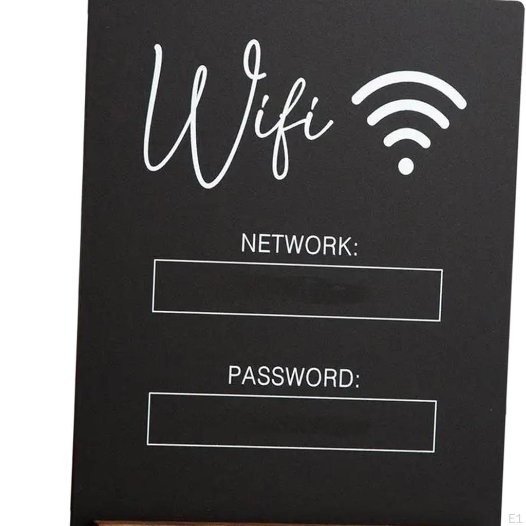 WiFi Password Sign Board Acrylic Reusable Table Display Holder Centerpiece Decoration for Guests