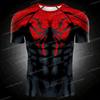 Men Oversized T-shirt for Men Short Sleeve Comics Spider Cosplay T-Shirt Superhero Elastic Fitness Sportwear Men's Clothing