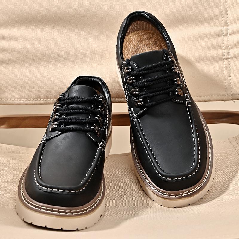 

Мужская обувь больших размеров, весенняя рабочая обувь, повседневная обувь из кожи для активного отдыха в американском стиле, обувь Martin Big Head 46 чёрный