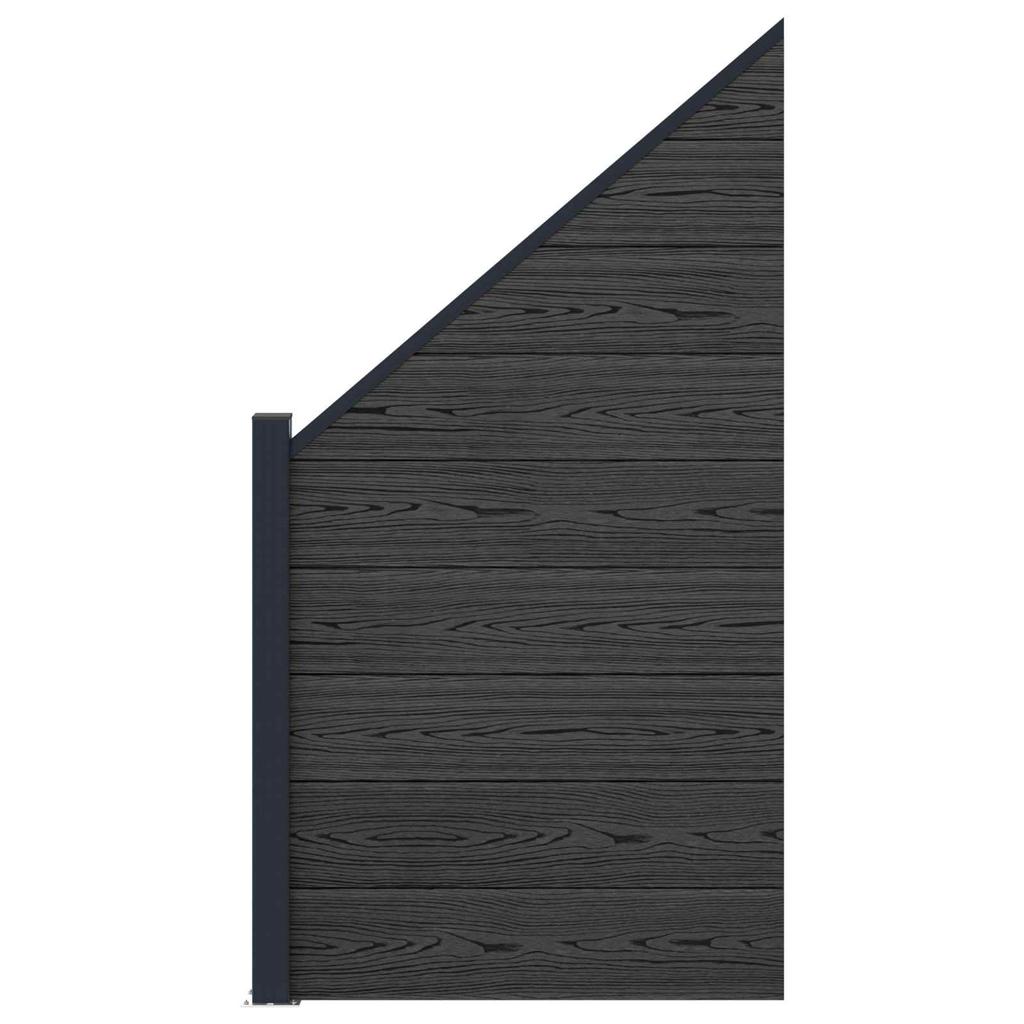 WPC and Aluminum Fence Panel Black