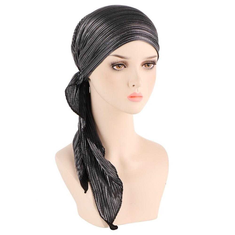 Soft Muslim Headscarf Hat Elastic Cotton Pre-Tied Bonnet Classic Women s Beanie Cap  Muslim Hijabi