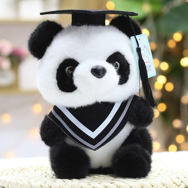 

Student Graduation Dr. Child Panda Doll Doll Plush Toy Doll Student Graduation Gift Grey-collar Dr. Panda