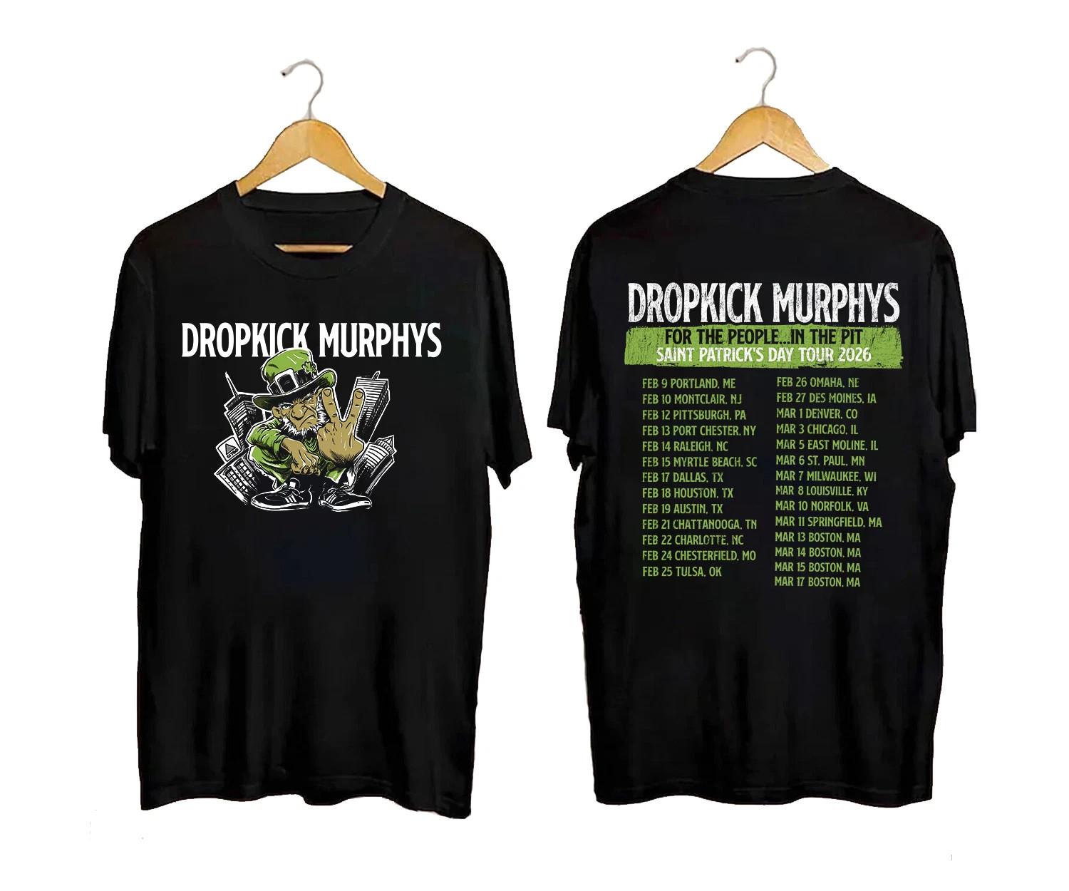 The Dropkick Murphys St Patrick s Day 2026 Tour T-shirt L