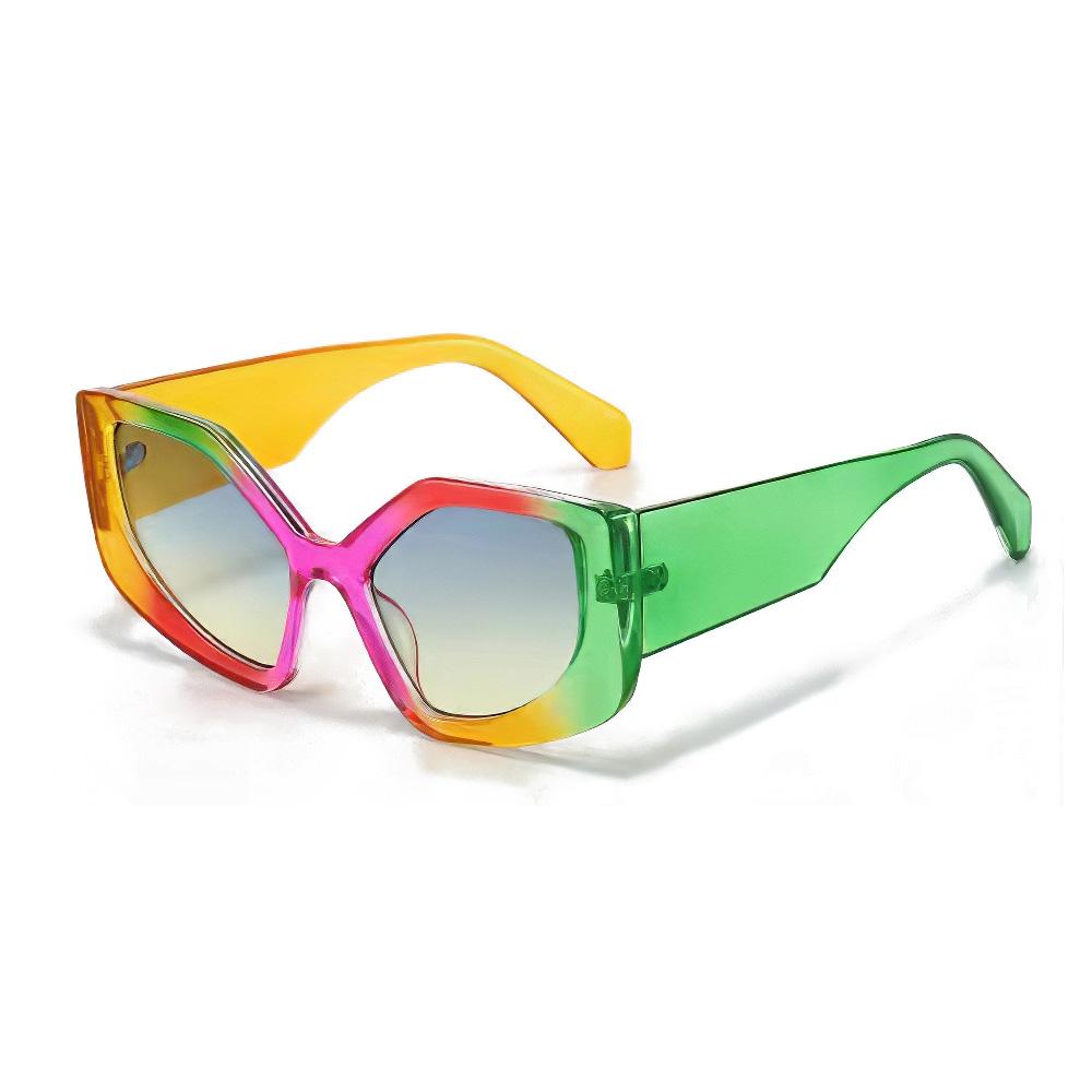 New In Sunglasses Women Colorful Gradient Frame Fashionable Glasses Unique Style Trendy Color Matching Women Glasses
