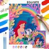 Digital Oil Painting Art Painting Mermaid and Dolphin Underwater Rainbow Handmade Diy Home Decorations