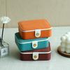Travel Jewelry Case With Mirror Necklace Earrings Ring Organizer Display Boxes Pu Leather Jewelry Storage Box Portable