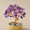 Colorful  Stone Wealth Tree Colorful Tea Bowl Base Home Desk Living Room  Decoration
