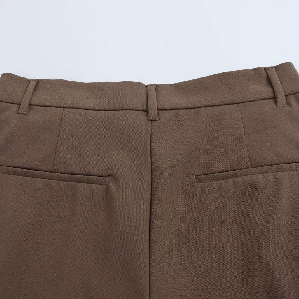 Spring 2025 Women's Slim Fit Belted Commuter Suit & High Waist Casual Pants Set