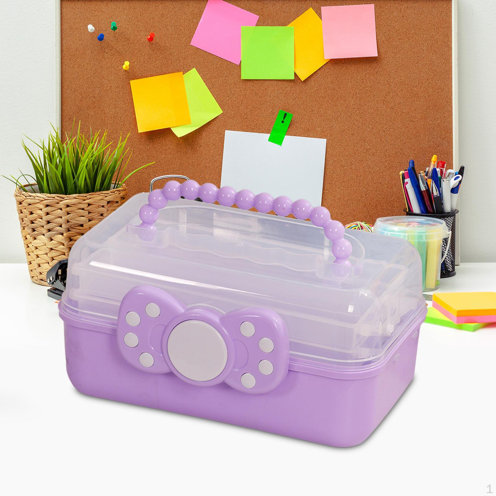 

Скринька для зберігання аксесуарів для волосся для дівчинки Органайзер для рукоділля. Симпатичний органайзер для ювелірних виробів Фіолетовий