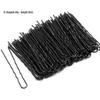 Black U-Shaped Hairpin: 2-Prong Insert Comb for Secure Bun & Ponytail Styling Without Hair Damage