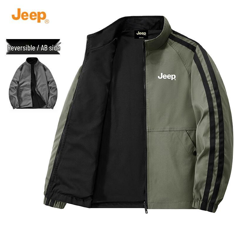 JEEP Men s Reversible Stand-Collar Jacket L