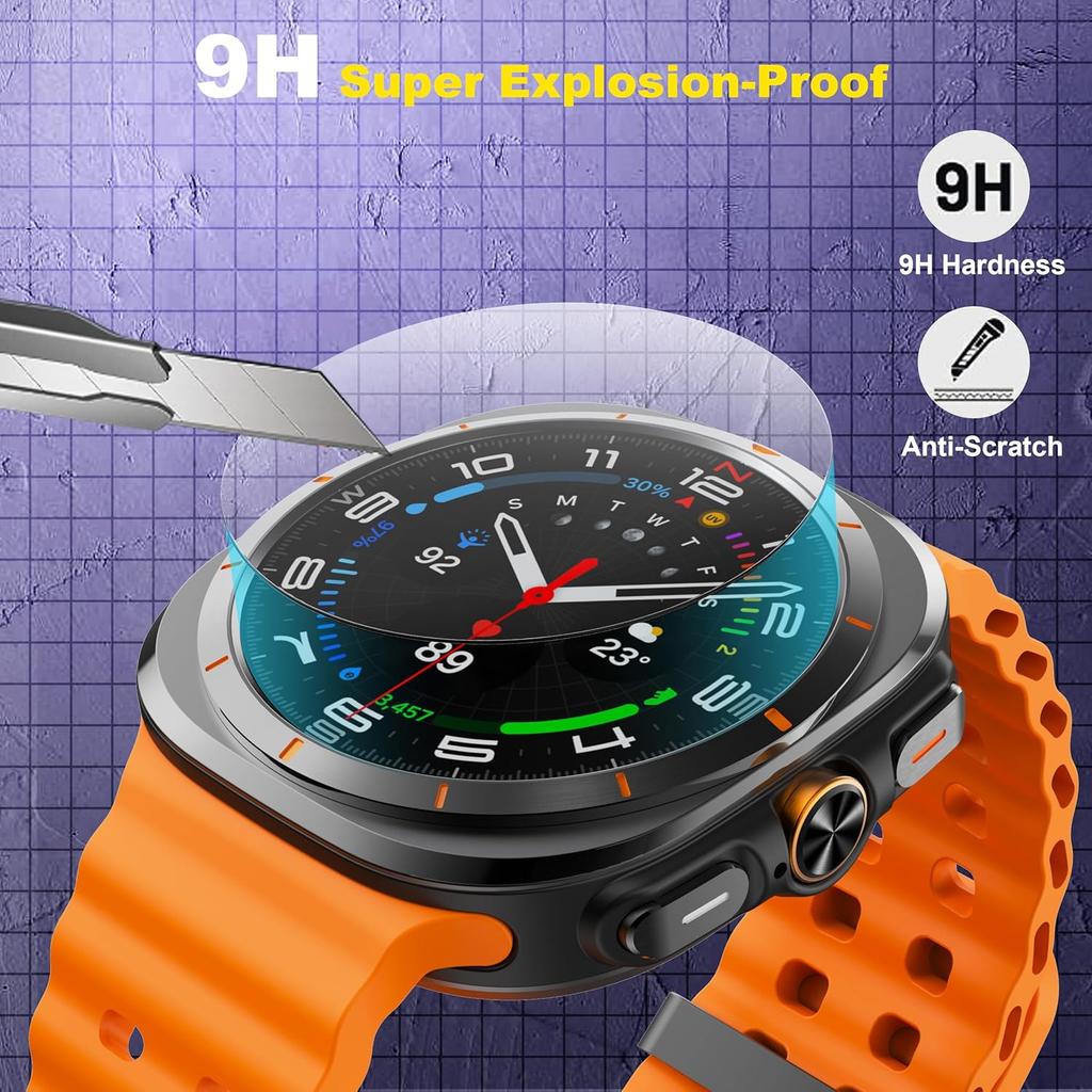 Bezel Cover Compatible with Samsung Galaxy Watch Ultra Classic Case 47mm, Aluminum Metal Bezel Ring Adhesive Cover Anti Scratch Protector Accessory,