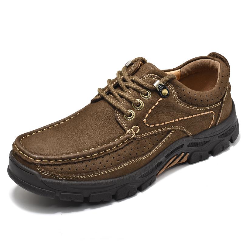 High Quality Men's Handmade Leather Casual Shoes Comfortable Sneakers