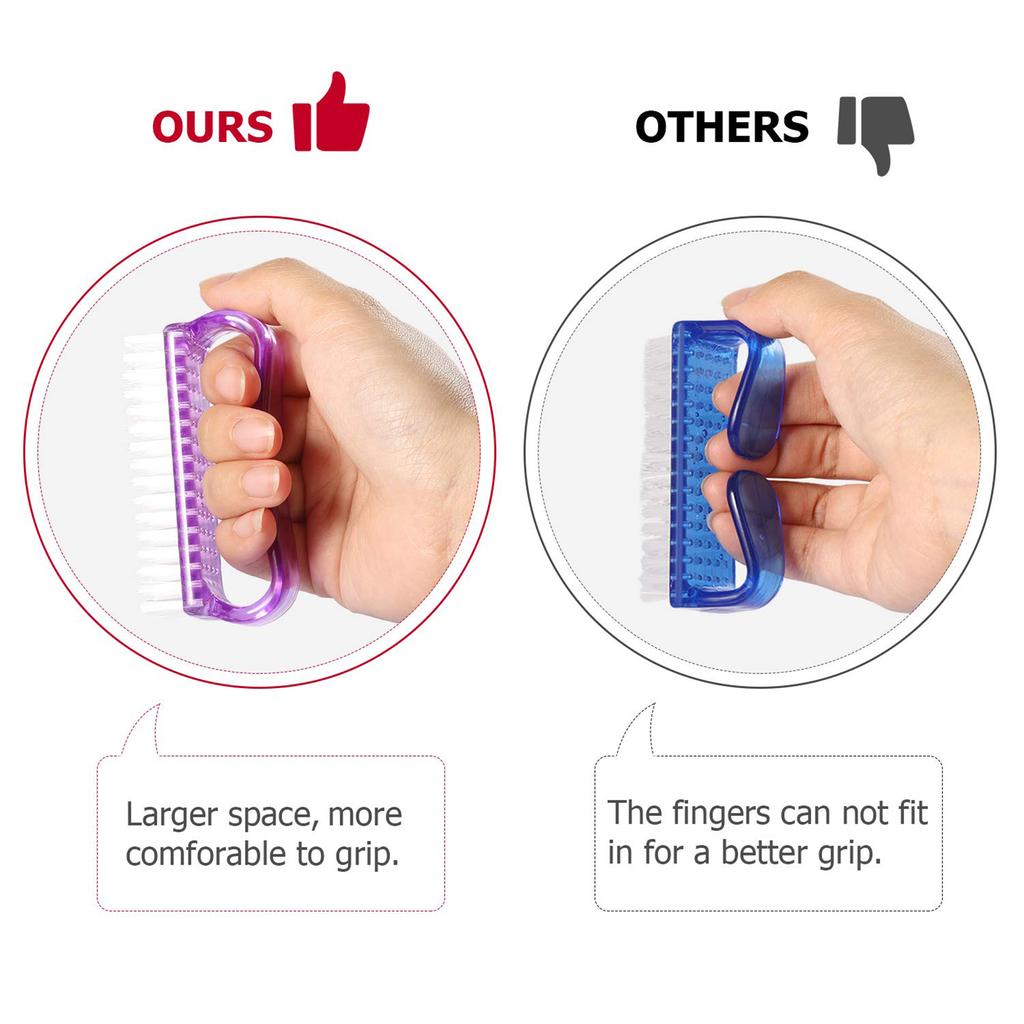 Hand Fingernail Scrub Cleaning Brushes Manicure Tools Scrub Brushes Kit for Toes and Nails Men Women