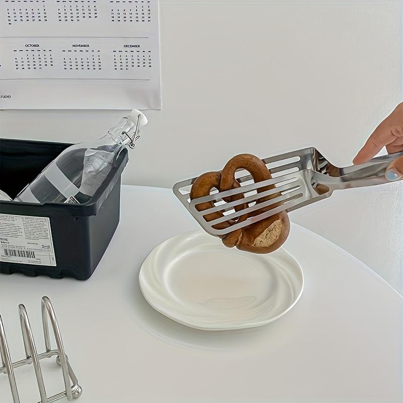 Edelstahl Multifunktional 1 Stück Servierzange - Mühelose Lebensmittelzubereitung und Präsentation für Buffet, Fischbraten, Brot, Steak, Salat und Dessert