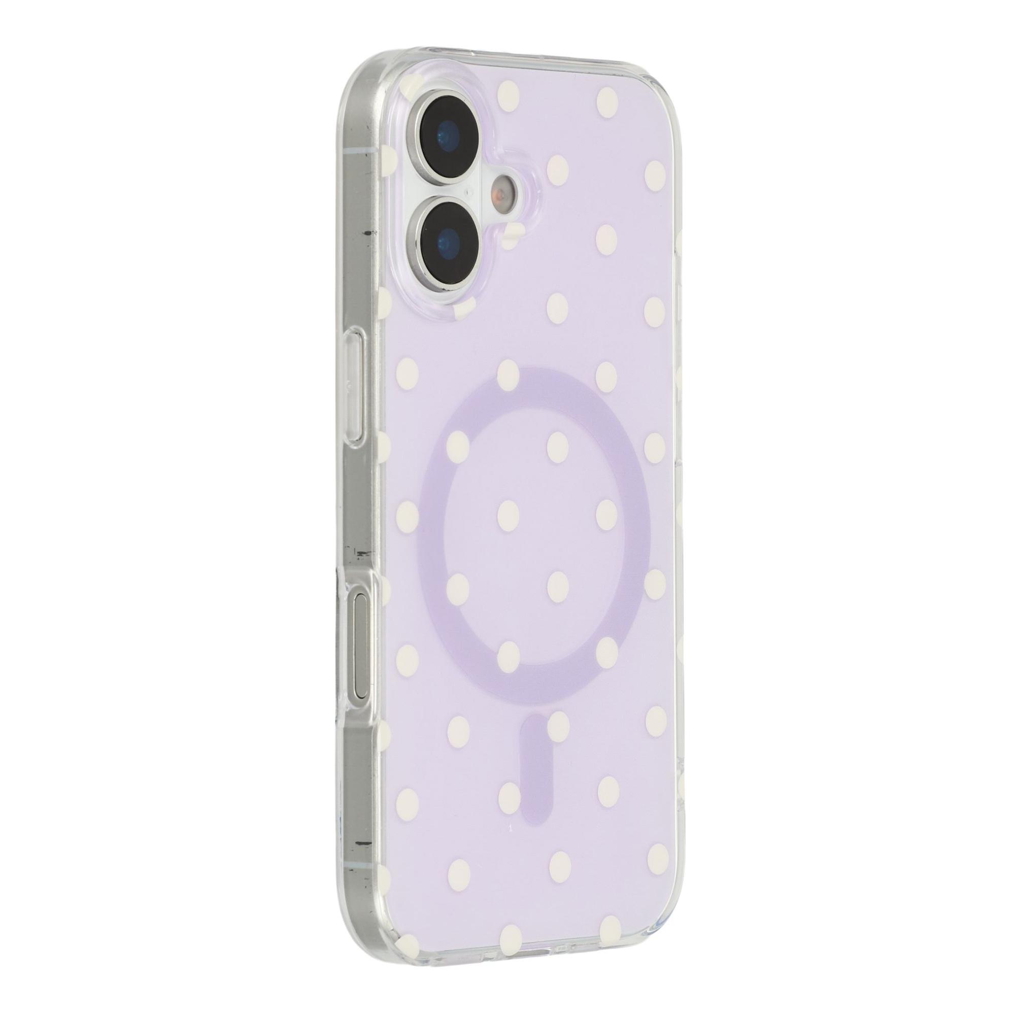 

For iPhone 17 Case Polka Dot Pattern TPU + PC Phone Cover Compatible with MagSafe