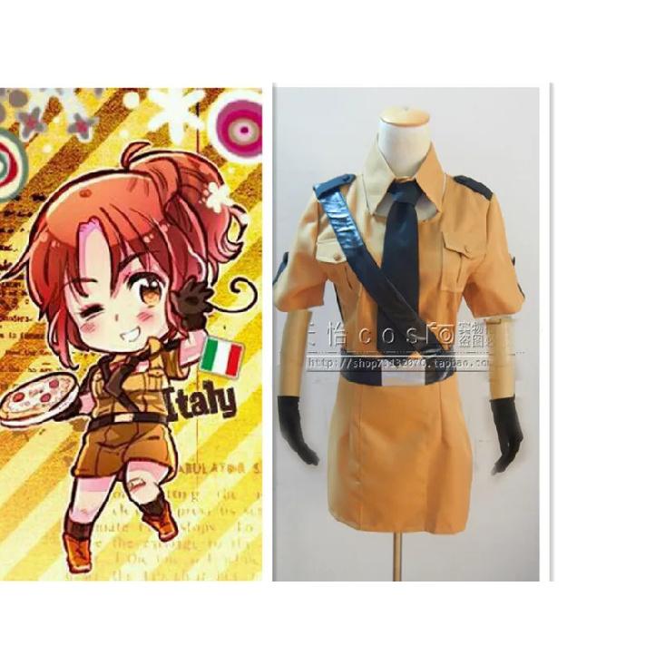 Axis Powers: Hetalia Cosplay Nyotalia North Italy (Female) Costume for Halloween Christmas party men women costume male