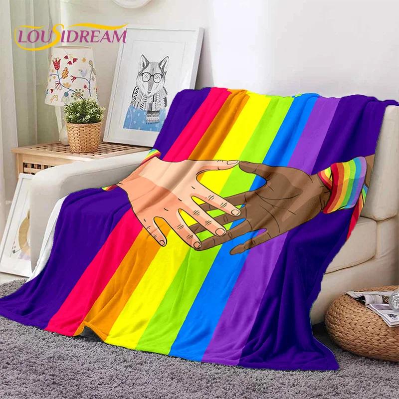 Rainbow Colour Illusion Cartoon Soft Flannel Blanket for Beds Bedroom Sofa Picnic,Throw Blanket for Cover Outdoor Leisure Gift