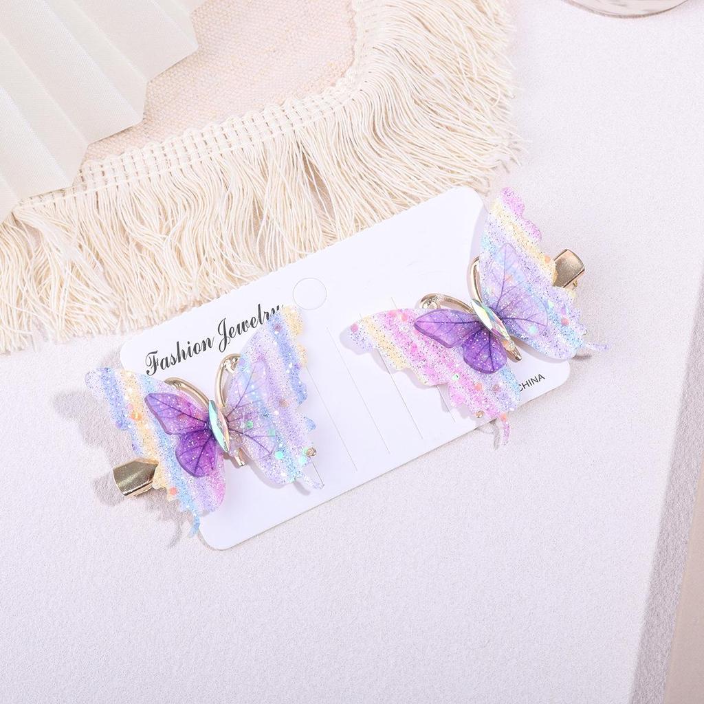 Butterfly Gauze Hair Clip for Women & Children - Simulated Side Clip Accessory