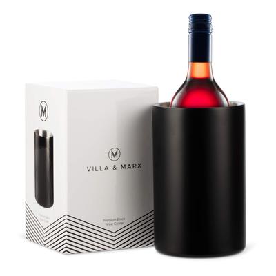 Seau à Champagne Élégant Villa Marx Refroidisseur à Vin avec Boîte Premium Bouteille de Vin Isolée Seau Refroidisseur à Vin Sans Glace S'adapte et Refroidit Toutes les Bouteilles & - -