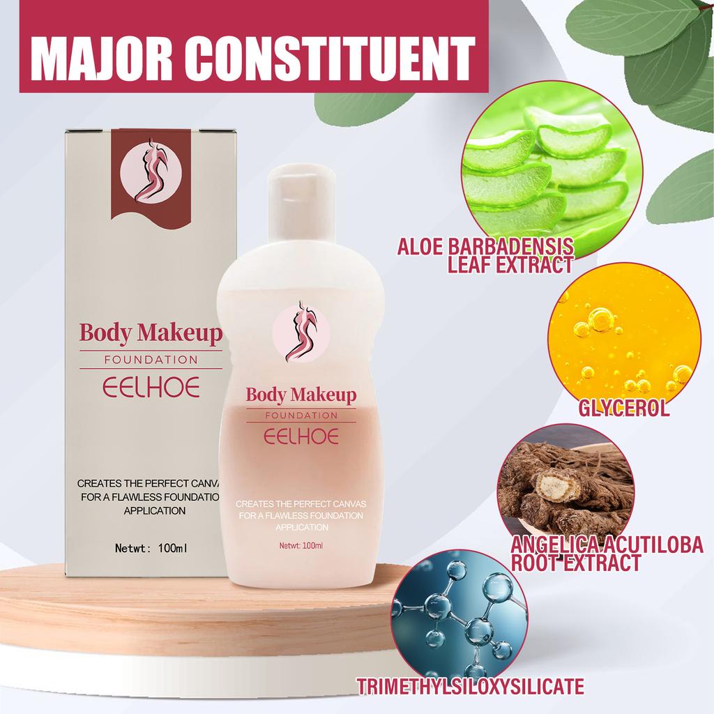EELHOE Body Concealer Liquid Waterproof Foundation Cream Body Foundation Whitening Cream Body Skin Gloss Concealer Makeup