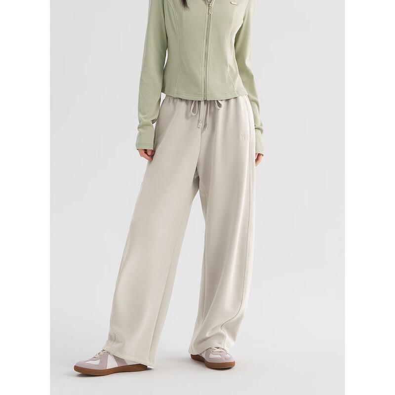 PEACEBIRD Women's High-Waist Knit Wide-Leg Leisure Pants