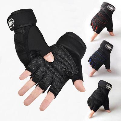1 Paio Guanti Sportivi Mezze Dita Guanti da Palestra Fitness Sollevamento Pesi Protezione Polso Guanti da Allenamento Esercizio Allenamento Guanti da Ciclismo