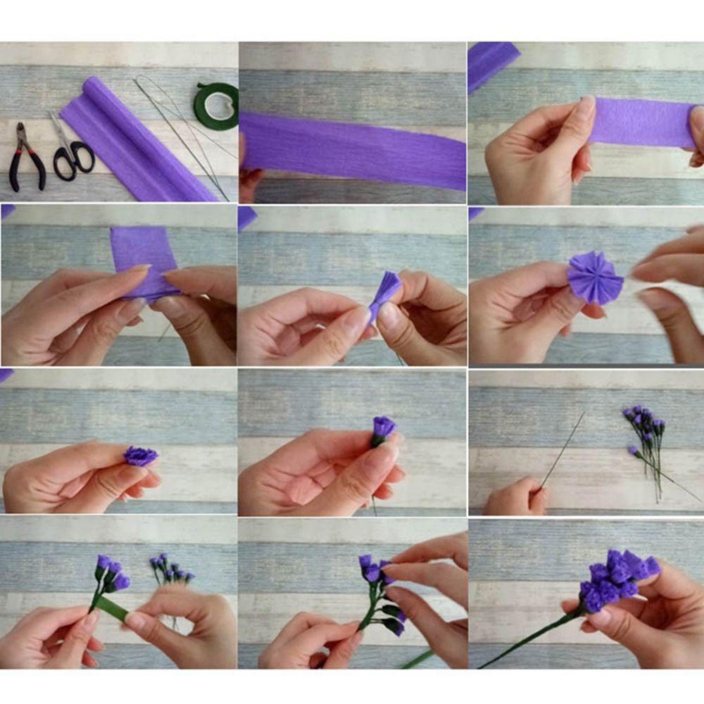 Wedding Party Decoration Flower Making Crinkled Roll Origami Crepe Paper Wrapping Supplies