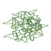 100 Pcs Shaped Paper Clips Cyan Triceratops Shape Metal Portable Electroplating Process Office Clips