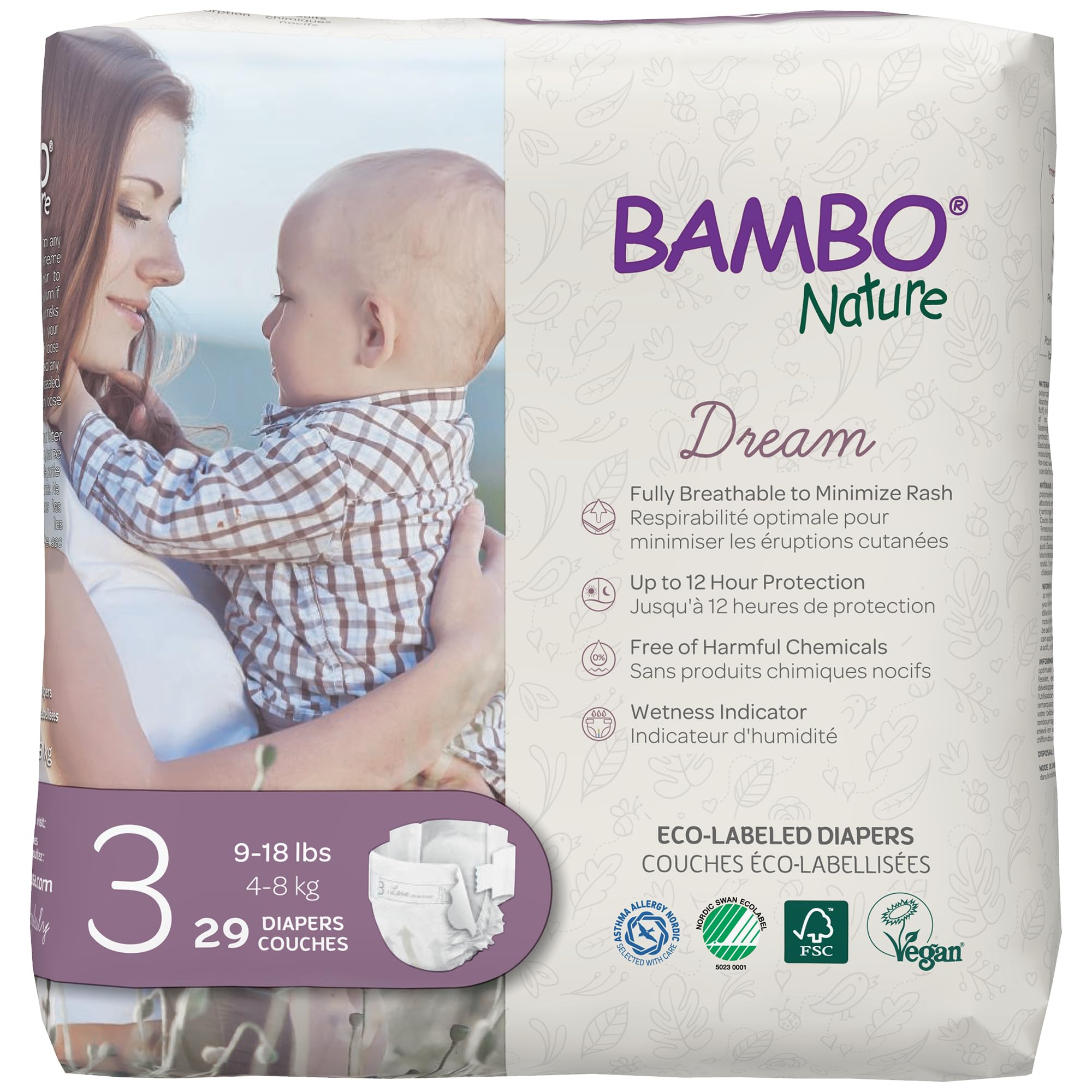

BAMBO Nature Dream Подгузники-трусики S 29 штук (4 кг-8 кг) (bn16925) белый