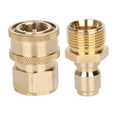 Garden Hose Quick Connect Solid Brass-Quick Connect Hose Fittings 3/4 Inch Thread Water Hose Connectors Quick Release 2x