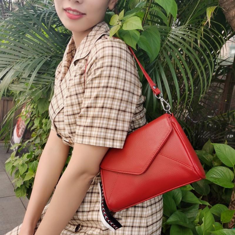Genuine Leather Boston Bag Barrel Bag Women Large Capacity Crossbody Shoulder Bag Splicing Design Handbag
