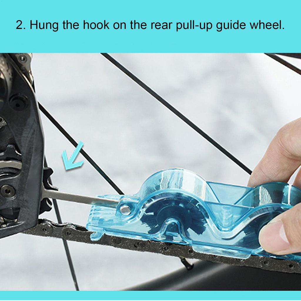 Bike Chain Scrubber Bicycle Frog Chain Cleaner Cycling Scrubber Washer Bicycle Cleaning Machine Maintenance Tool