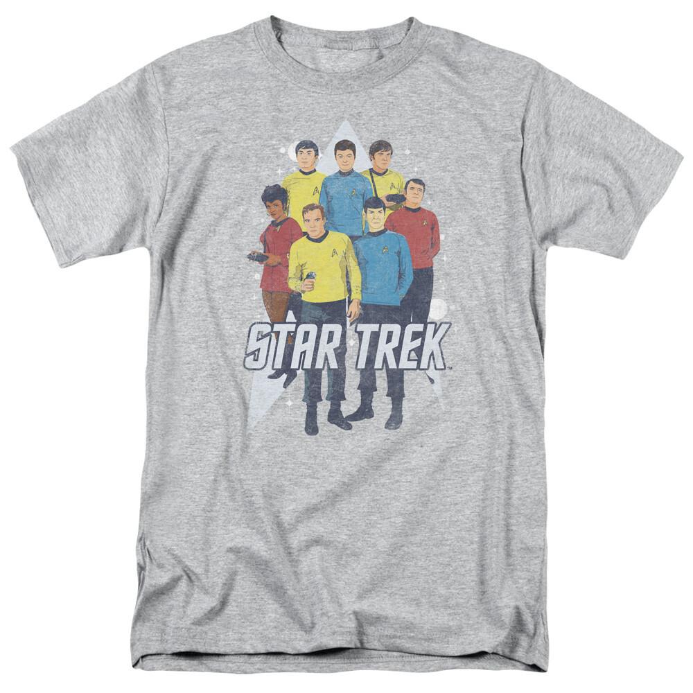 

Star Trek Here Here T Shirt Licensed Sci-Fi TV Classic Adult Tee New Sport Grey XXXL