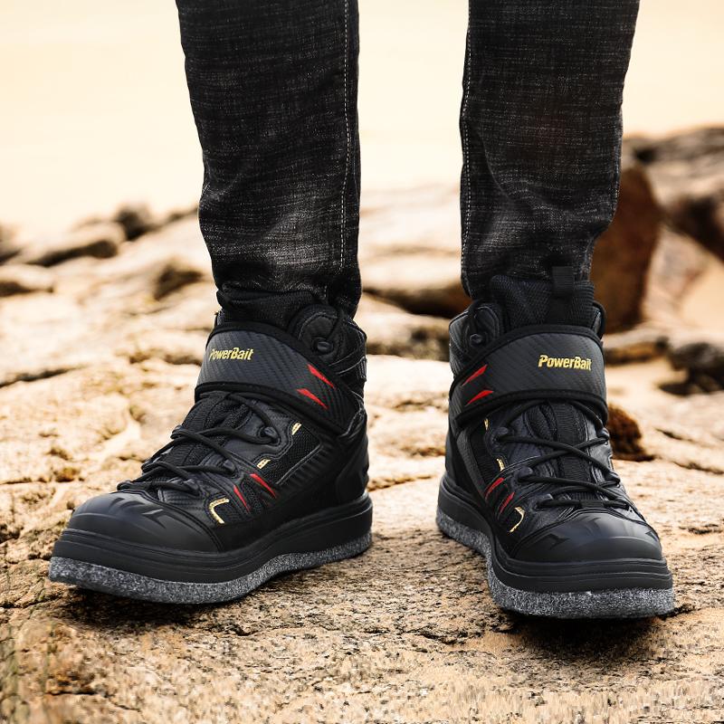 Rock Offshore Fishing Shoes Men's Shoes Waterproof Skid-proof Reef-climbing Shoes Air-permeable Handiness Felt Spike Soles