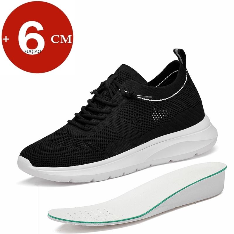 

Unisex 6CM Height Increase Breathable Mesh Casual Shoes Lightweight Comfortable Elevator Sneakers for Men & Women Walking Shoes 36