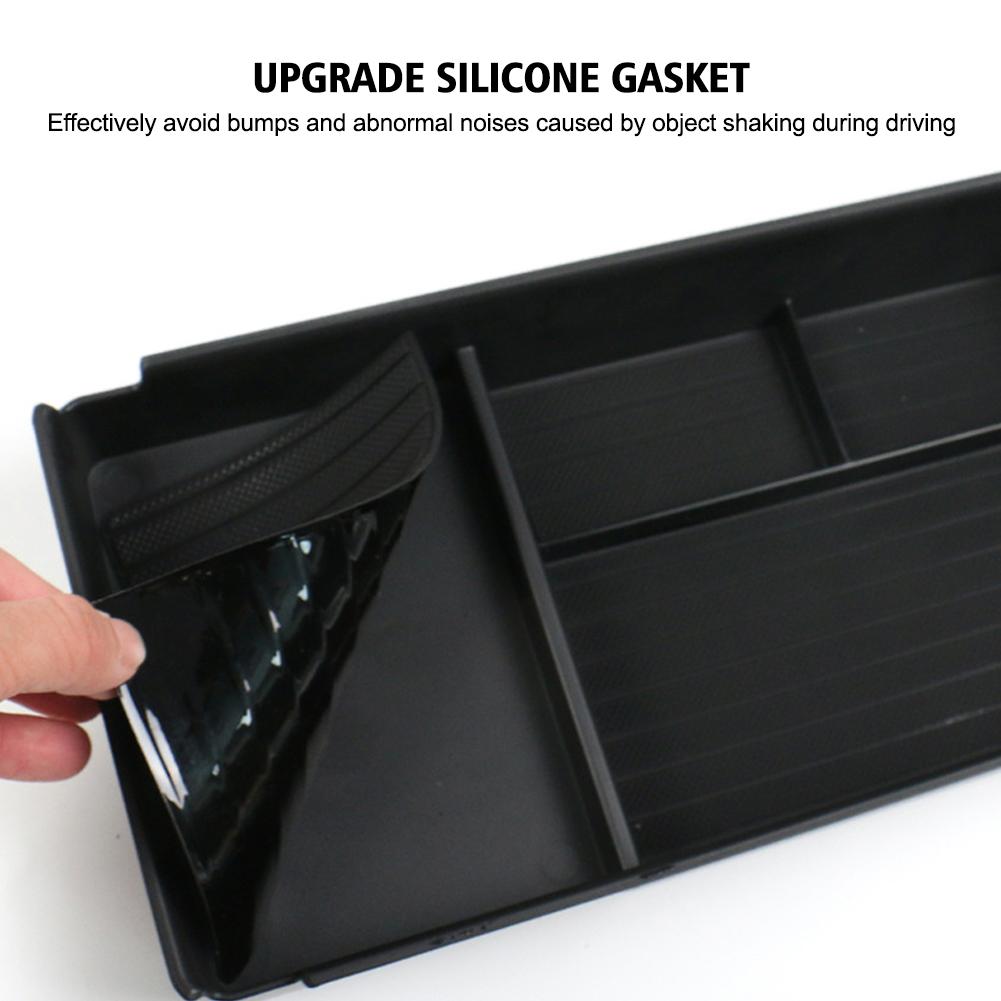 For Xpeng G9 Car Armrest Storage Box Center Console Organizer Container Coin Tray Glasses Storage ABS Rubber Pad Accessories